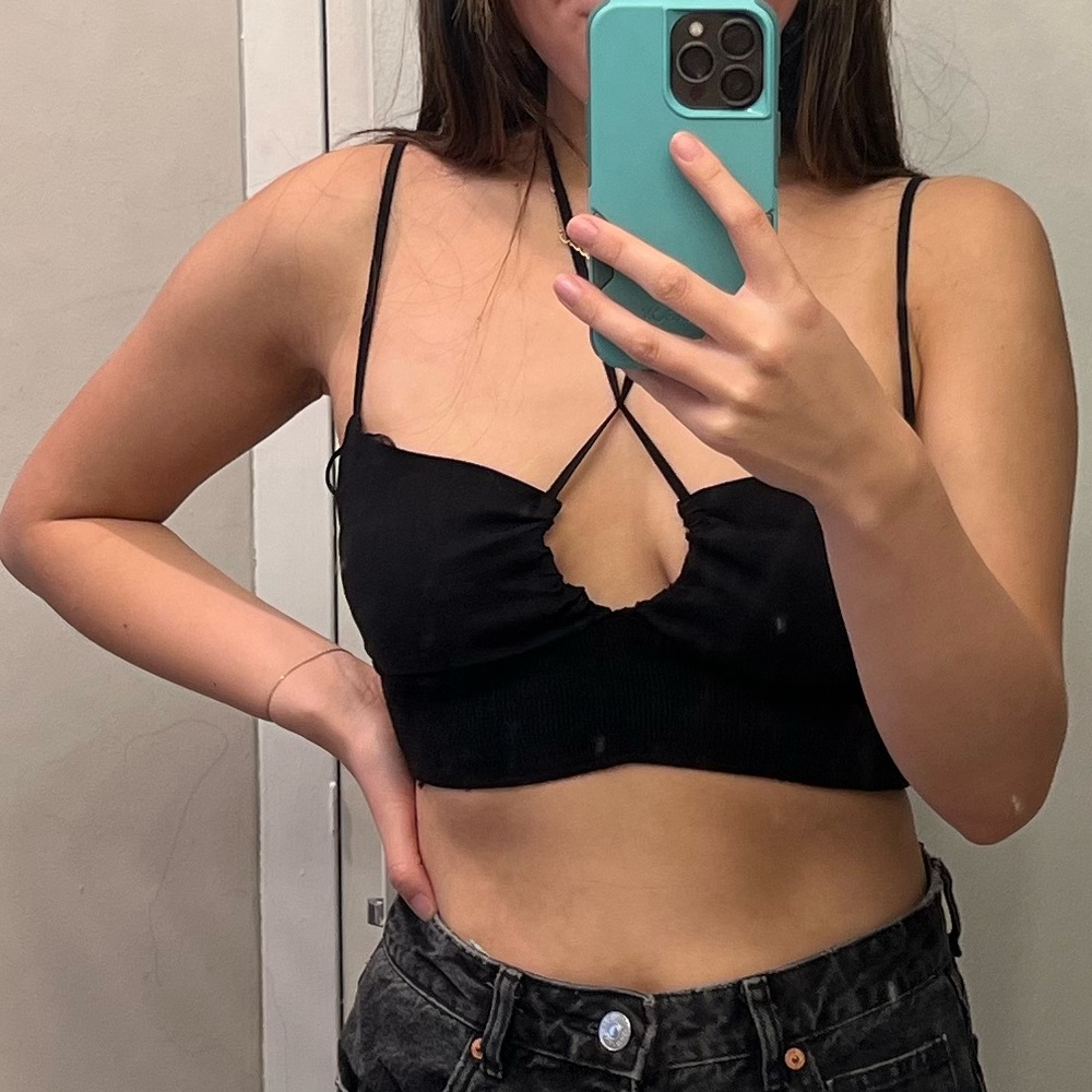 ZARA Strappy Black Top